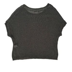Vince Metallic Green Knitted Top